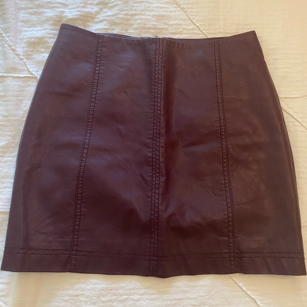 Free People Faux Leather Skirt